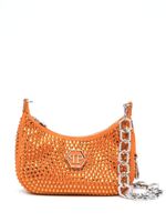 Philipp Plein sac porté épaule à logo orné de cristaux - Orange