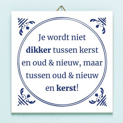 Tegeltje Kerst kilo&apos;s (dikker)