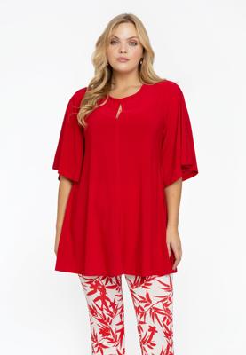 Yoek Tuniek wide bottom split | Rood | Maat 50/52