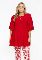 Yoek Tuniek wide bottom split | Rood | Maat 54/56