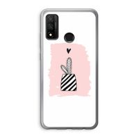Zwart-wit cactus: Huawei P Smart (2020) Transparant Hoesje