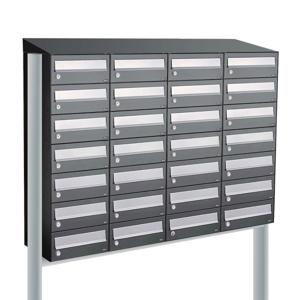 Allux Hive Set 4-Breed, 7-Hoog Met Dak Op Statief Antraciet - 40030065_4x7ds