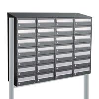 Allux Hive Set 4-Breed, 7-Hoog Met Dak Op Statief Antraciet - 40030065_4x7ds