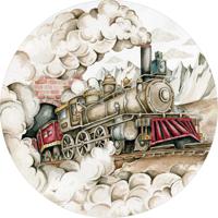 Muursticker - Train in een cirkel - thumbnail