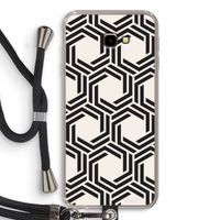 Geometrisch patroon: Samsung Galaxy J4 Plus Transparant Hoesje met koord