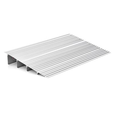 Drempeloploop 10,5 cm Oprijplaat in Hoogte Verstelbaar Robuust Aluminium Frame Antislip Oppervlak 317 kg Draagvermogen