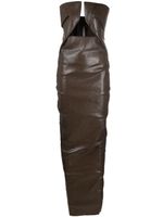 Rick Owens robe longue Prong en jean - Marron