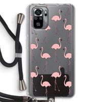 Anything Flamingoes: Xiaomi Redmi Note 10S Transparant Hoesje met koord