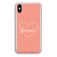 Forever heart: iPhone XS Transparant Hoesje