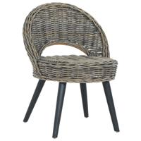Fauteuil kubu rattan zwart