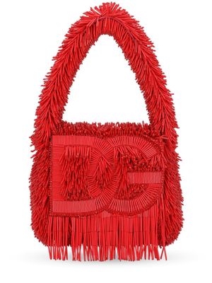 Dolce & Gabbana sac à main à logo brodé - Rouge