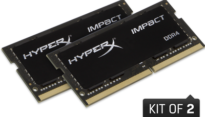 Impact HX429S17IBK2/64 - Geheugen - DDR4 (SO-DIMM) - 64 GB: 2 x 32 GB - 260-PIN - 2933 MHz / PC4-23400 - CL17 Impact HX429S17IBK2/64 - Geheugen - DDR4 (SO-DIMM) - 64 GB: 2 x 32 GB - 260-PIN - 2933 MHz / PC4-23400 - CL17