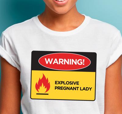 T-shirt baby Grappige waarschuwing zwangere vrouw