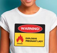 T-shirt baby Grappige waarschuwing zwangere vrouw T-shirt baby Grappige waarschuwing zwangere vrouw
