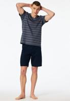 Schiesser Schiesser Heren Pyjama Short bluegrey 183588 50/M