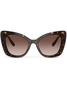 Dolce & Gabbana Eyewear lunettes de soleil à effet écaille de tortue - Marron