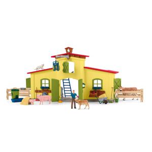 Schleich Farm World - Grote stal, geel speelfiguur