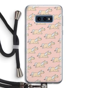 Ponys: Samsung Galaxy S10e Transparant Hoesje met koord