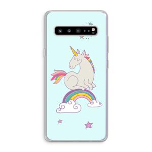 Regenboog eenhoorn: Samsung Galaxy S10 5G Transparant Hoesje