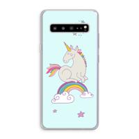 Regenboog eenhoorn: Samsung Galaxy S10 5G Transparant Hoesje - thumbnail