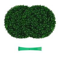 2 x 52 cm UV-Bestendige Kunstmatige Buxusbollen Kunstmatige Kunsttopiarybolplanten Decoratief voor Binnen Buiten Bruiloft Groen