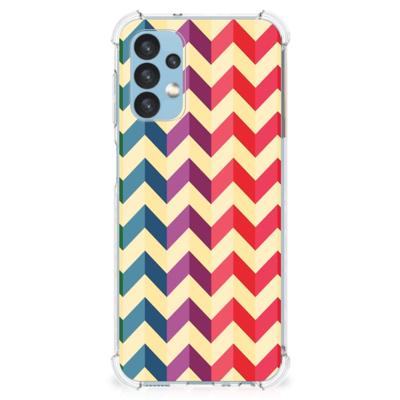 Samsung Galaxy A13 (4G) Doorzichtige Silicone Hoesje Zigzag Multi Color Samsung Galaxy A13 (4G) Doorzichtige Silicone Hoesje Zigzag Multi Color