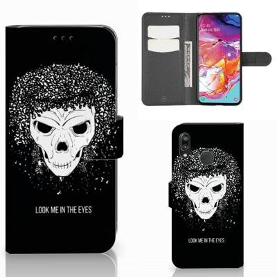 Telefoonhoesje met Naam Samsung Galaxy A70 Skull Hair Telefoonhoesje met Naam Samsung Galaxy A70 Skull Hair
