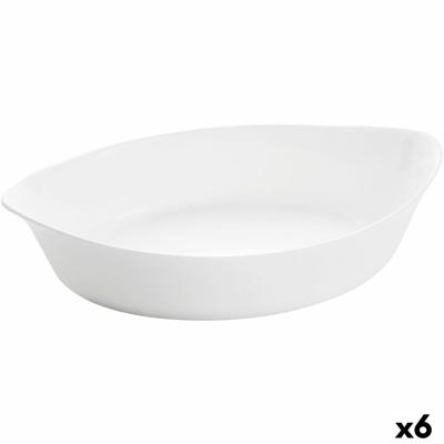 Serveerschaal Luminarc Smart Cuisine Ovalen Wit Glas 28 x 17 cm (6 Stuks)