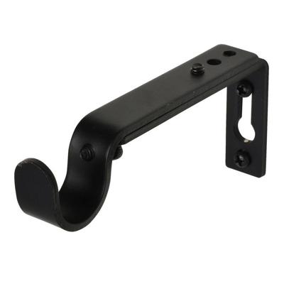 Leen Bakker - Wandsteun Roede Verstelbaar 9-14cm - Set Van 2 (1209021) - Metaal - Zwart