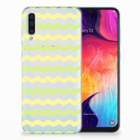 Samsung Galaxy A50 TPU bumper Waves Yellow