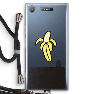 Banana: Sony Xperia XZ1 Transparant Hoesje met koord