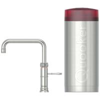 Quooker Classic Fusion Square Keukenkraan Set - Kokend Warm- en Koud Water - RVS - Inclusief COMBI Reservoir