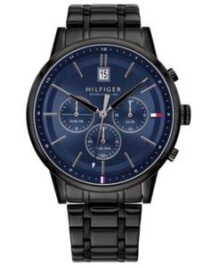 Tommy Hilfiger zwart roestvrijstalen armbandhorloge 43 mm