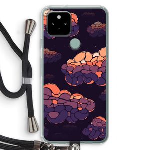Patroon Wolken: Pixel 5 Transparant Hoesje met koord