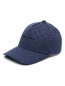 Emporio Armani casquette à motif monogrammé - Bleu