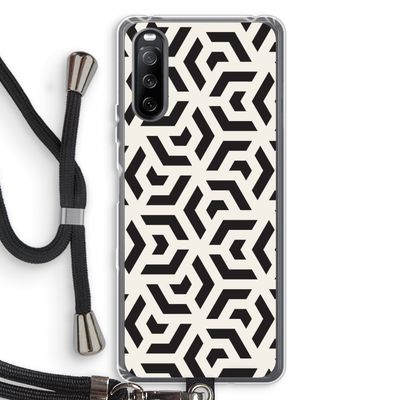 Crazy pattern: Sony Sony Xperia 10 III Transparant Hoesje met koord