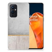OnePlus 9 | Bumper Hoesje | Wood Concrete