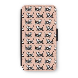 Zwarte poes: iPhone X Flip Hoesje