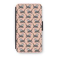Zwarte poes: iPhone X Flip Hoesje
