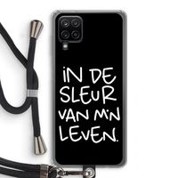 De Sleur: Samsung Galaxy A12 Transparant Hoesje met koord