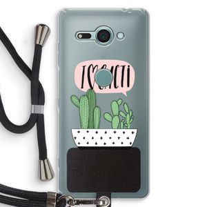 I love cacti: Sony Xperia XZ2 Compact Transparant Hoesje met koord