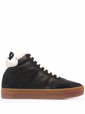 Officine Creative baskets montantes Kombined en cuir - Noir