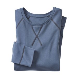 Shirt met lange mouwen uit bio-katoen, rookb XXL