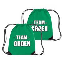 Sportdag tasje - Team groen - opberg rugtas/ sporttas - 11 Liter - 2x34 cm - div kleuren