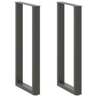 Bartafelpoten 2 st U-vormig 40x(100-101) cm staal antraciet
