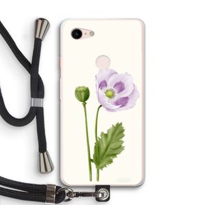 Purple poppy: Pixel 3 XL Transparant Hoesje met koord