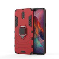 PC + TPU schokbestendige beschermende case voor OPPO R17 met magnetische ring houder (rood)