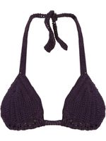 Amir Slama knit triangle bikini top - Bleu - thumbnail