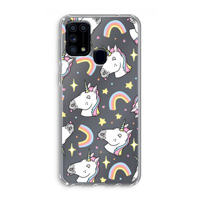 Rainbow Unicorn: Samsung Galaxy M31 Transparant Hoesje