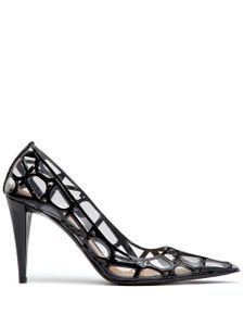 Valentino Garavani escarpins transparents à détail VLOGO - Noir